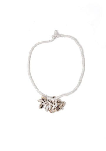 White Cowrie Shell Tribal Necklace